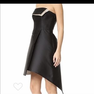 Halston Heritage Strapless Cocktail Dress